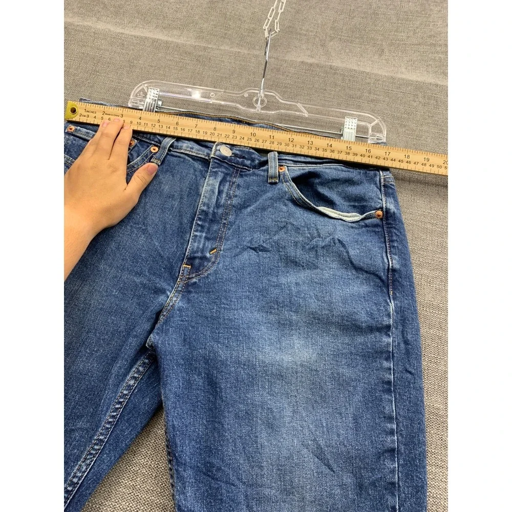 Levi's 511 Slim Fit Jeans Mens 34x29 Blue Denim Cotton Pockets Mid Rise Straight